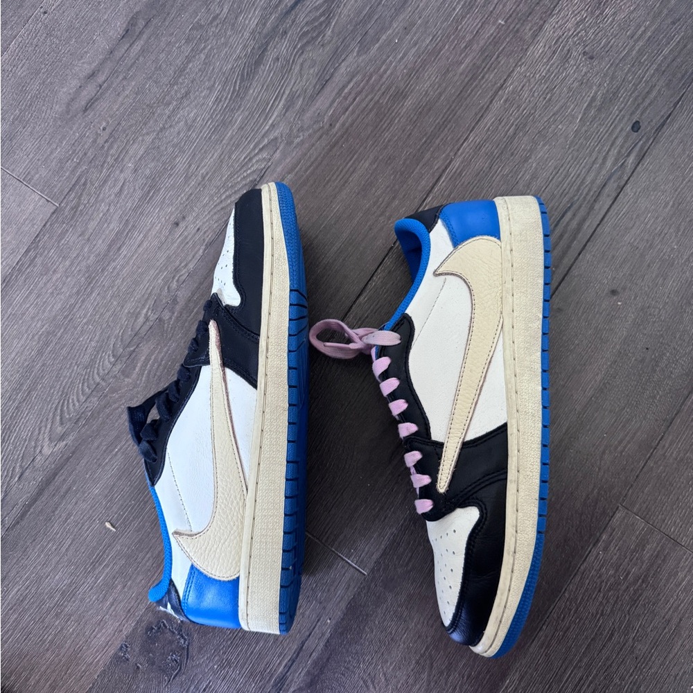 Travis Scott Black and Blue Sneakers